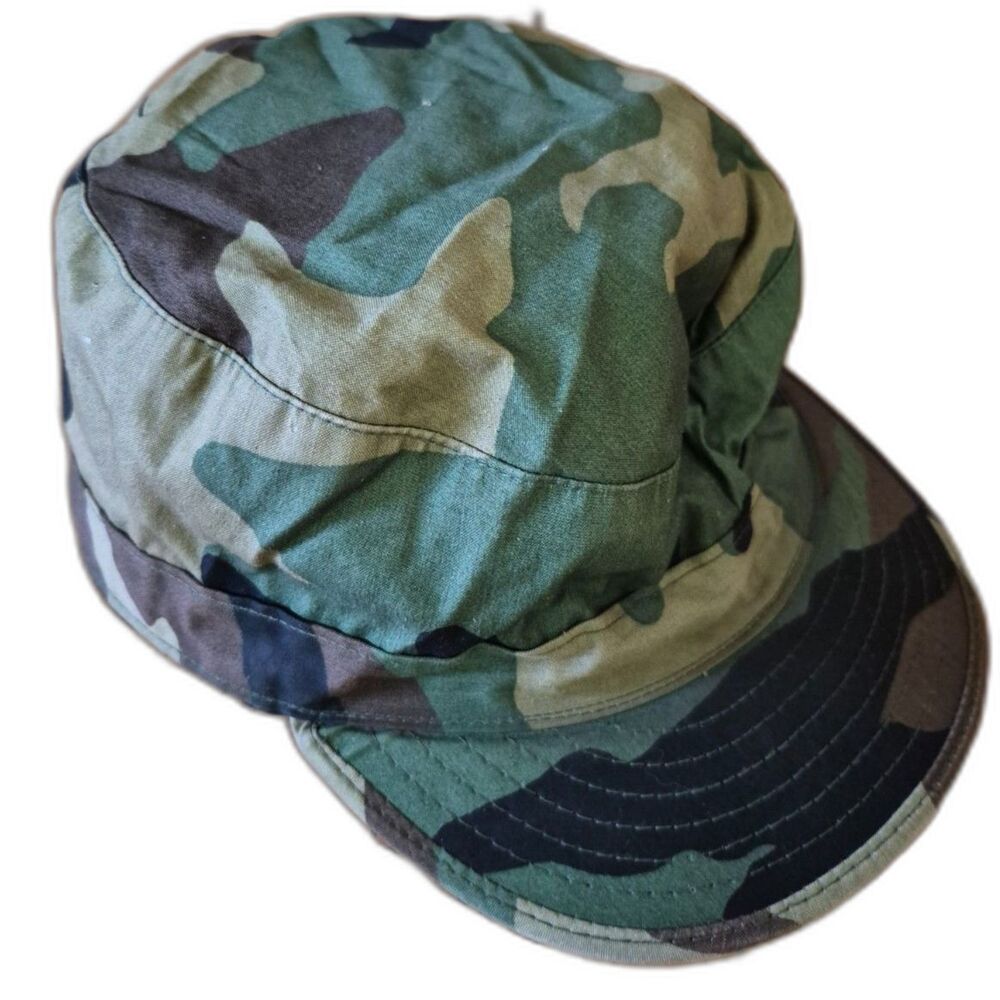 USGI 3 Color Desert Camo Boonie Hat DCU Military Sun Bush Ripstop Vintage 7 1/4
